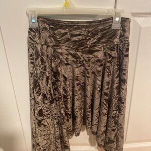 Urban Outfitters Crushed Velvet Brown Skirt